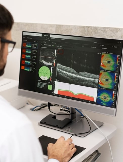 Cloudy natural lens of the eye illustrating a cataract treated at Southeast Eye Specialists and VisionAmerica